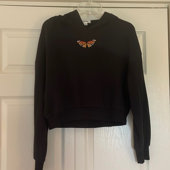 Garage Brand Long Sleeve Cropped Hoodie Size M - Picture 1 of 3